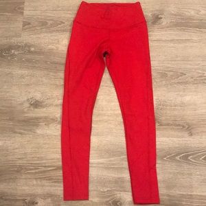 Red leggings